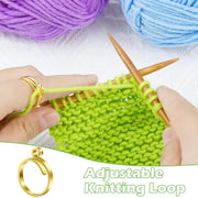 4/1pcs Adjustable Knitting Crochet Loop Rings DIY Yarn Guide Finger