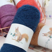 Soft Long Squirrel Cashmere Yarn Fine Worsted Hand Knitting Yarn 75g