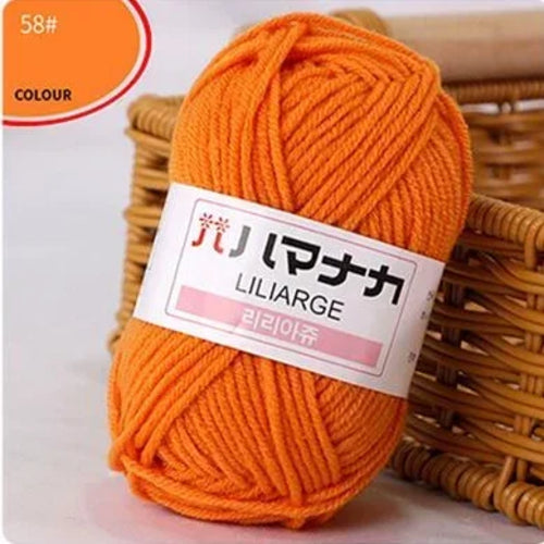 25g/pc Milk Cotton Yarn Soft Warm Lanas for Hand Knitting and Crochet