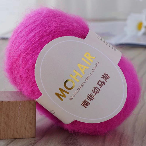 25g/Roll Mohair Yarn Extra Soft Warm Baby Wool Crochet Yarn For Hand