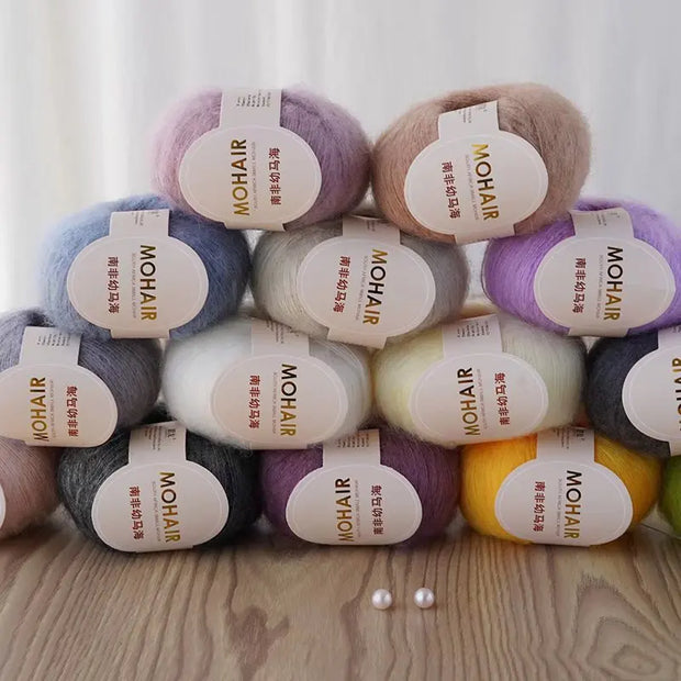 25g Mohair Yarn Extra Soft Warm Baby Wool Crochet Yarn for Hand