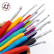 Crochet Hook 2-10mm Aluminum Crochet Needles With Colorful Soft Rubber