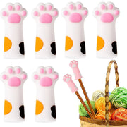 6pcs Cat Paw Knitting Needle Stoppers Needles Point Protector Tip