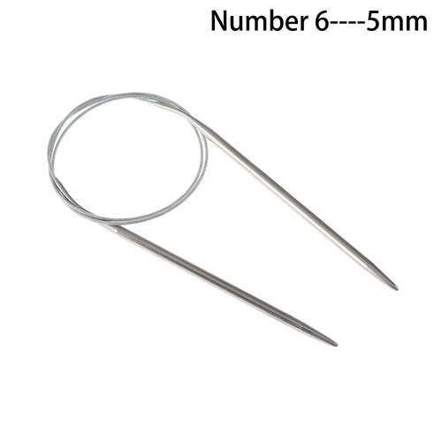 80cm Circular Household Stainless Steel DIY Crafts Knitting Needles