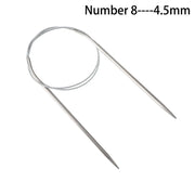 80cm Circular Household Stainless Steel DIY Crafts Knitting Needles