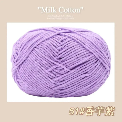 50g/Pc Milk Cotton Soft Warm Yarn Knitting Yarn for Hand Knitting Baby