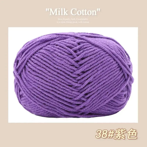 50g/Pc Milk Cotton Soft Warm Yarn Knitting Yarn for Hand Knitting Baby