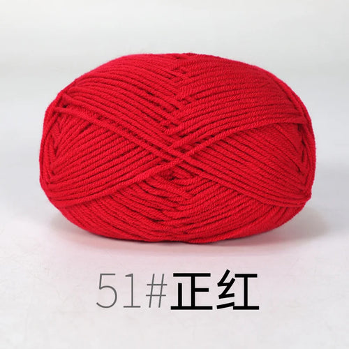 50g Milk Cotton Yarn Knitting Wool for Hand Knitting Crochet Yarn Baby