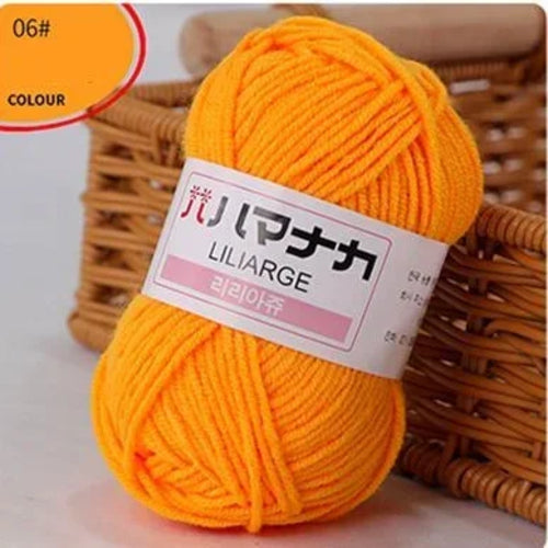 25g/pc Milk Cotton Yarn Soft Warm Lanas for Hand Knitting and Crochet