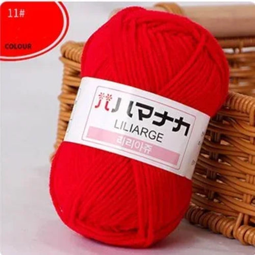 25g/pc Milk Cotton Yarn Soft Warm Lanas for Hand Knitting and Crochet