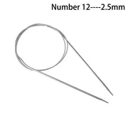 80cm Circular Household Stainless Steel DIY Crafts Knitting Needles