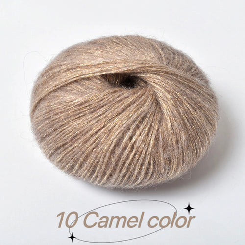 1Pc 25g Crochet Sequin Mohair Yarn Soft Warm Baby Wool Yarn DIY