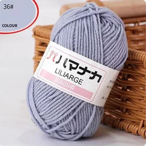 25g/pc Milk Cotton Yarn Soft Warm Lanas for Hand Knitting and Crochet