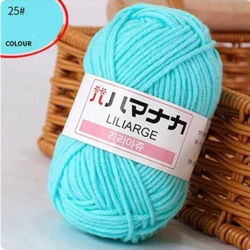 25g/pc Milk Cotton Yarn Soft Warm Lanas for Hand Knitting and Crochet