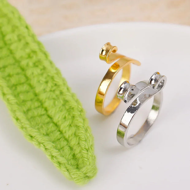 Knitting Crochet Loop Rings Knittied DIY Yarn Guide Finger Faster