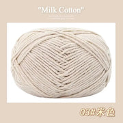 50g/Pc Milk Cotton Soft Warm Yarn Knitting Yarn for Hand Knitting Baby