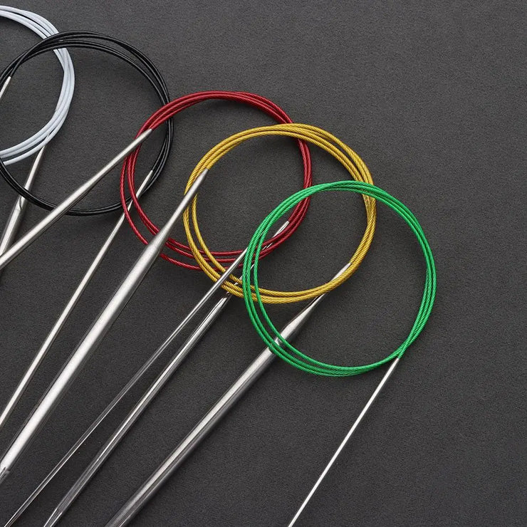 40/100cm Circular Knitting Needles Round Metal Circle Stainless Steel