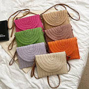 Straw Woven Shoulder Crossbody Beach Clutch Bag