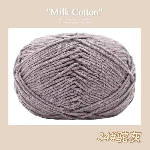 50g/Pc Milk Cotton Soft Warm Yarn Knitting Yarn for Hand Knitting Baby