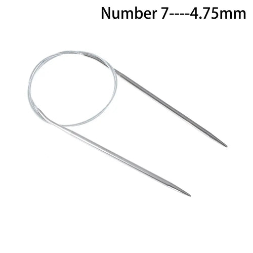 80cm Circular Household Stainless Steel DIY Crafts Knitting Needles