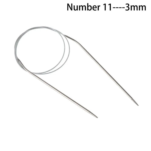 80cm Circular Household Stainless Steel DIY Crafts Knitting Needles