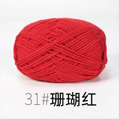 50g Milk Cotton Yarn Knitting Wool for Hand Knitting Crochet Yarn Baby