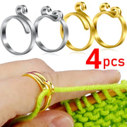 Knitting Crochet Loop Rings Knittied DIY Yarn Guide Finger Faster