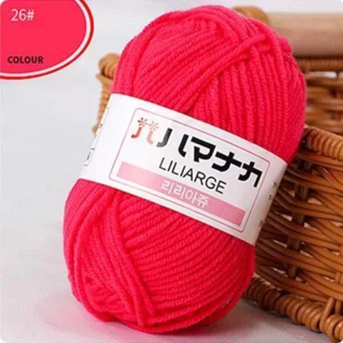 25g/pc Milk Cotton Yarn Soft Warm Lanas for Hand Knitting and Crochet