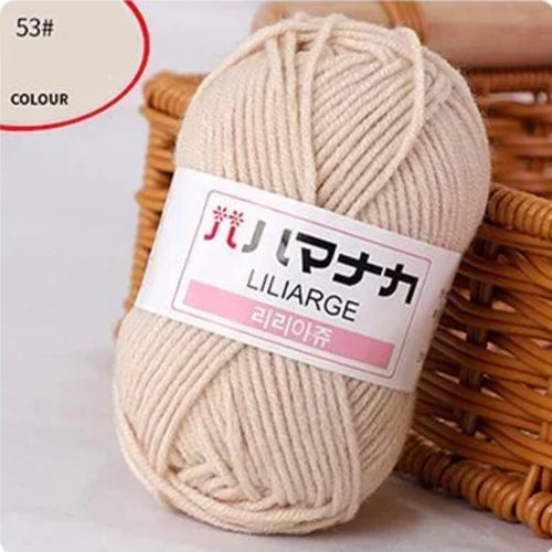 25g/pc Milk Cotton Yarn Soft Warm Lanas for Hand Knitting and Crochet