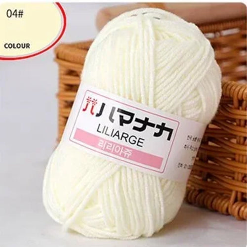 25g/pc Milk Cotton Yarn Soft Warm Lanas for Hand Knitting and Crochet