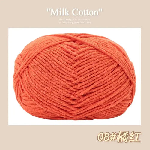 50g/Pc Milk Cotton Soft Warm Yarn Knitting Yarn for Hand Knitting Baby