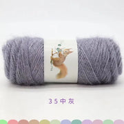 Soft Long Squirrel Cashmere Yarn Fine Worsted Hand Knitting Yarn 75g