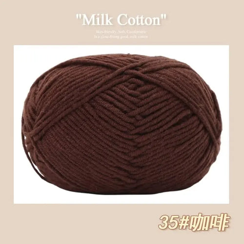 50g/Pc Milk Cotton Soft Warm Yarn Knitting Yarn for Hand Knitting Baby