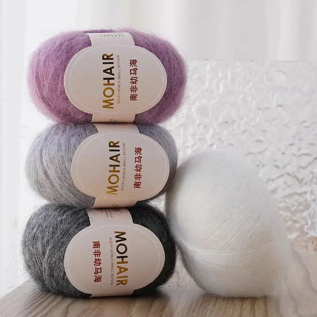 25g/Roll Mohair Yarn Extra Soft Warm Baby Wool Crochet Yarn For Hand