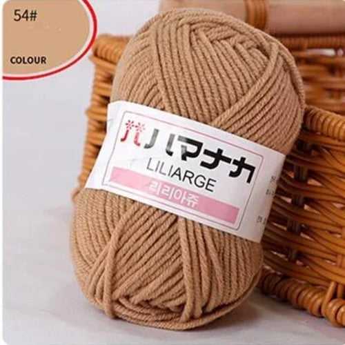 25g/pc Milk Cotton Yarn Soft Warm Lanas for Hand Knitting and Crochet