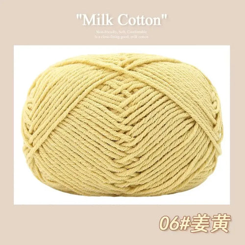 50g/Pc Milk Cotton Soft Warm Yarn Knitting Yarn for Hand Knitting Baby