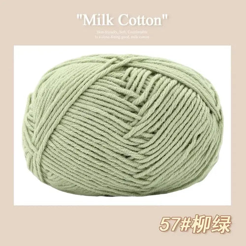 50g/Pc Milk Cotton Soft Warm Yarn Knitting Yarn for Hand Knitting Baby