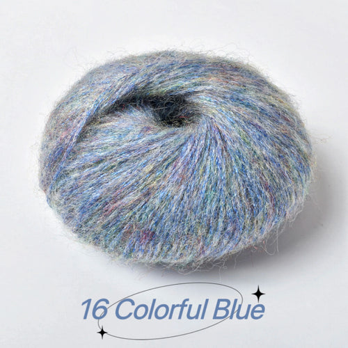 1Pc 25g Crochet Sequin Mohair Yarn Soft Warm Baby Wool Yarn DIY