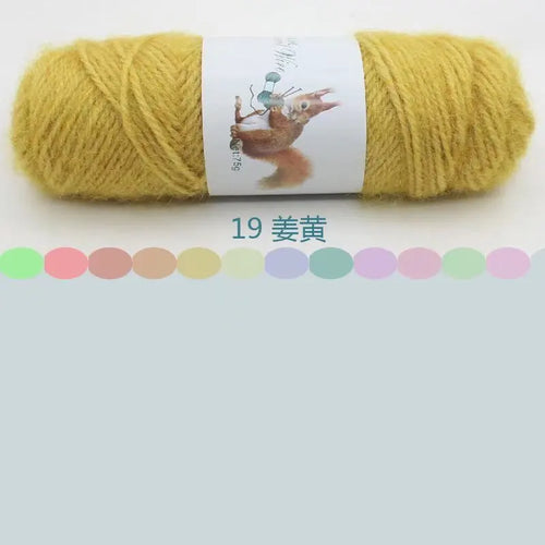 Soft Long Squirrel Cashmere Yarn Fine Worsted Hand Knitting Yarn 75g