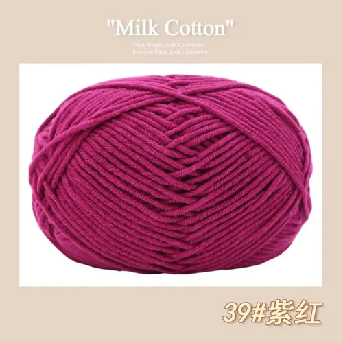 50g/Pc Milk Cotton Soft Warm Yarn Knitting Yarn for Hand Knitting Baby