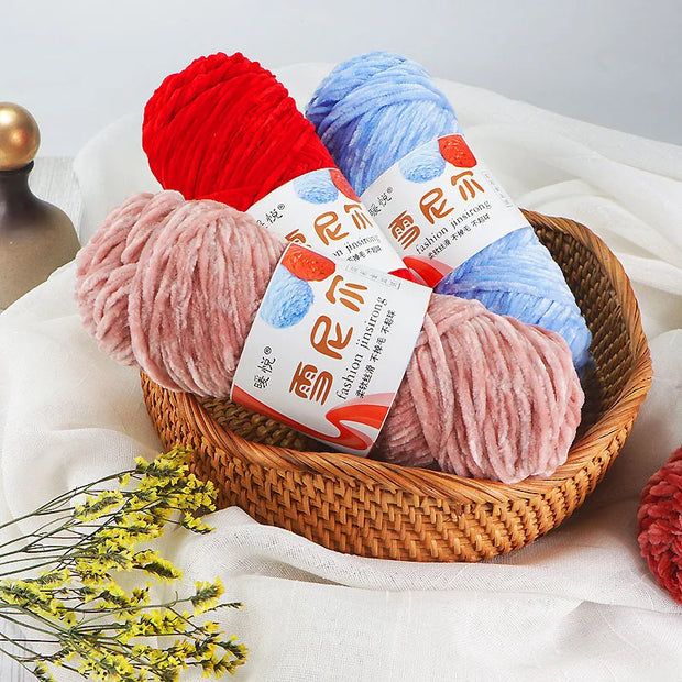 95g/Roll Chenille Yarn for DIY Crochet Chenille Wool Crochet Supplies