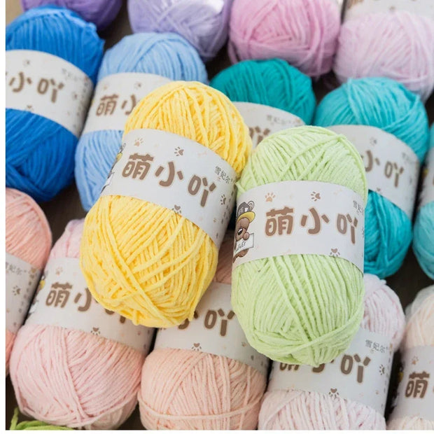 36 Colors 50g135M Chenille Polyester Yarn Handmade Crochet Doll Diy