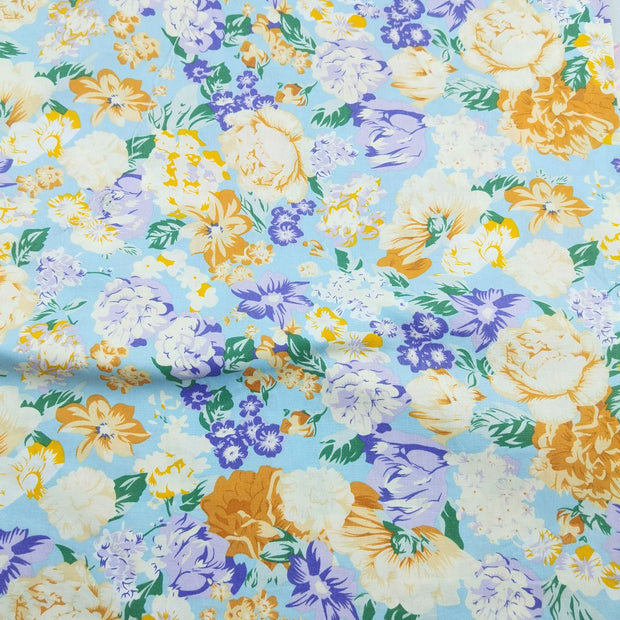 Dress Print Peony Cotton Plain Print Fabric